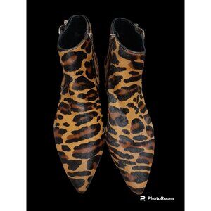 Sole Society 8M Leopard Print Mob Wife Night Out Streetwear Statement Booties